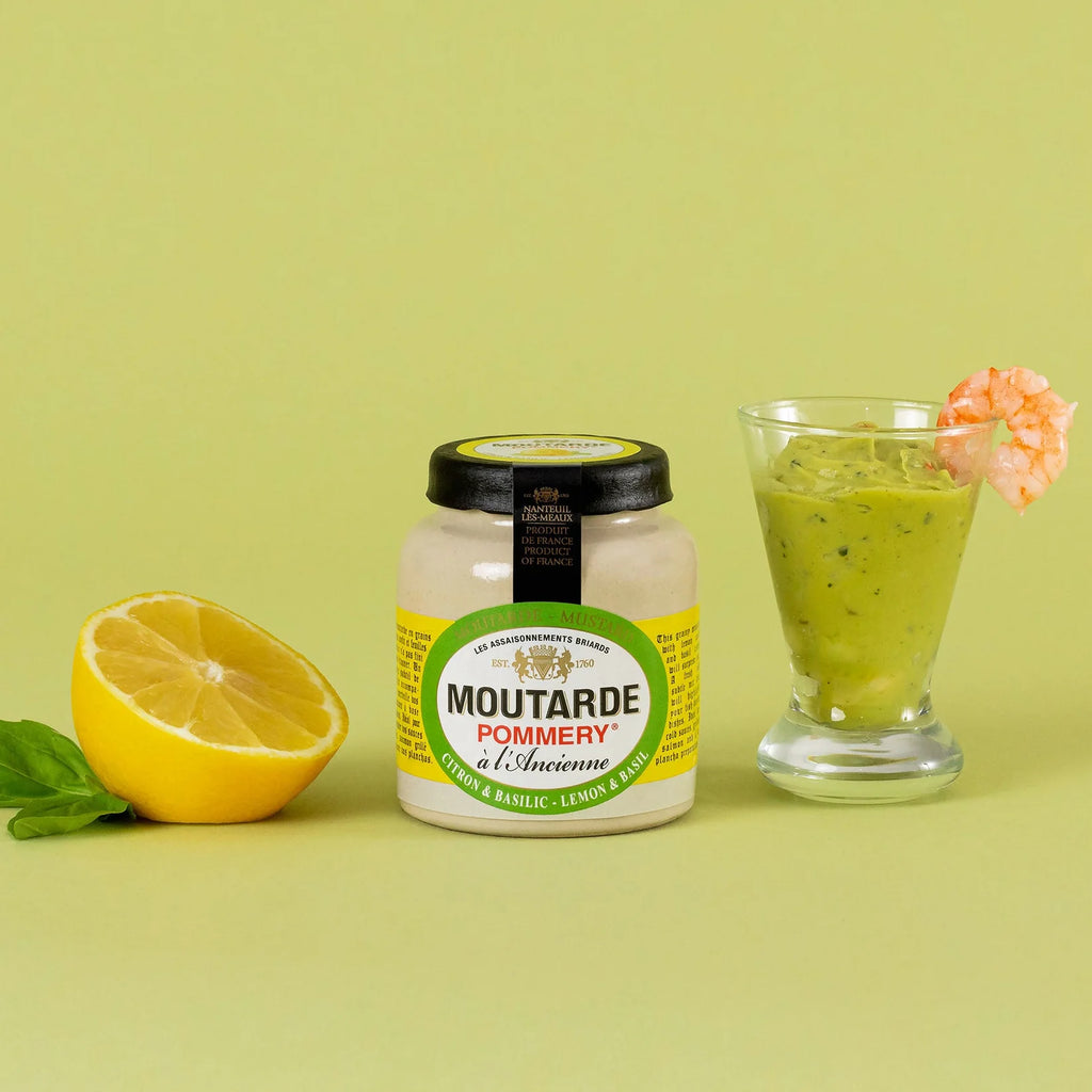 Muștarul Pommery® cu lămâie și busuioc 100 g -  Moutarde de Meaux® Pommery®