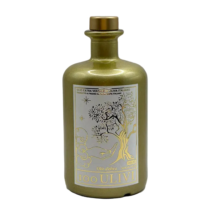 Ulei de măsline extravirgin cu aromă naturală de usturoi, 500ml 100 Ulivi