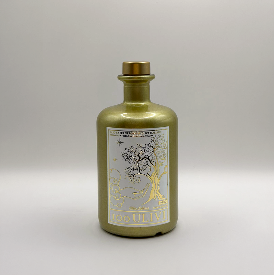 Ulei de măsline extravirgin cu aromă naturală de usturoi, 500ml 100 Ulivi