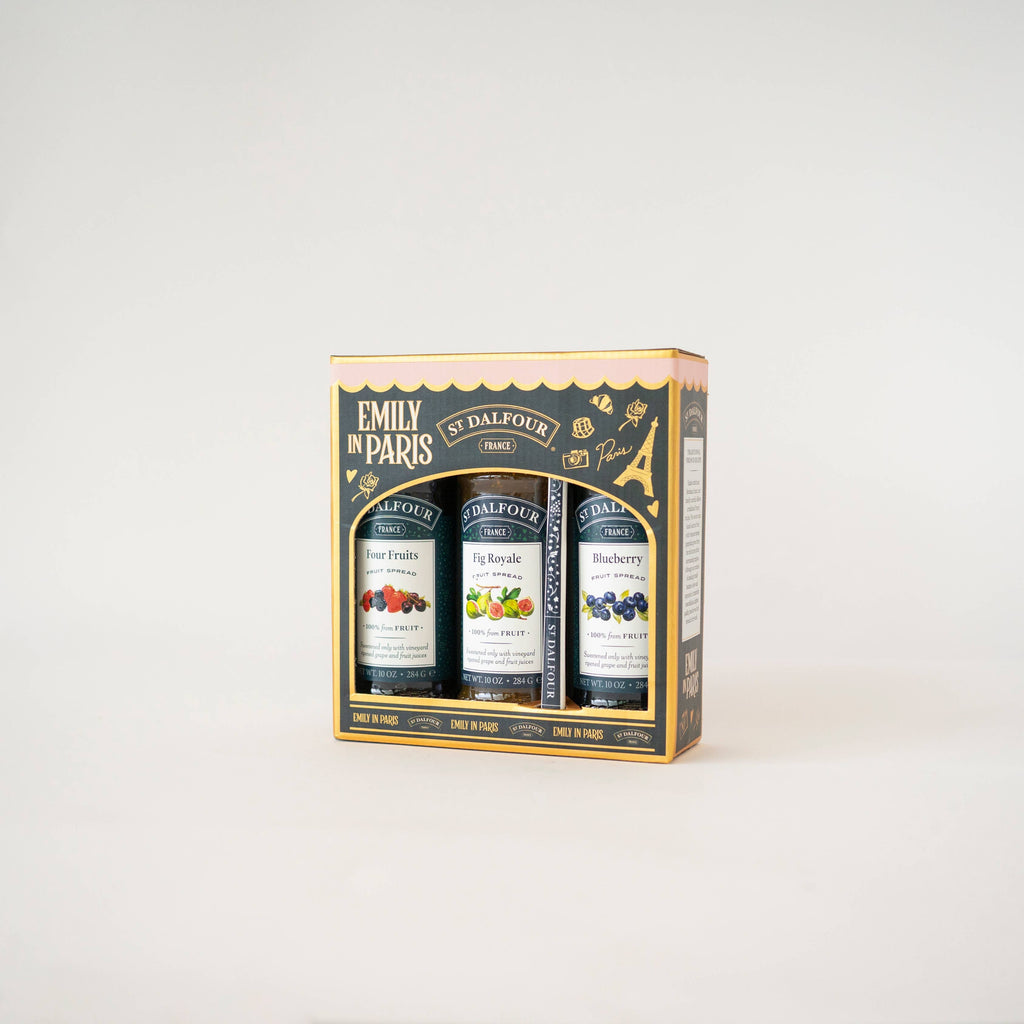 Emily in Paris, Patru Fructe, Smochine, Afine, 3x284g + Lingură, Dulceață St. Dalfour