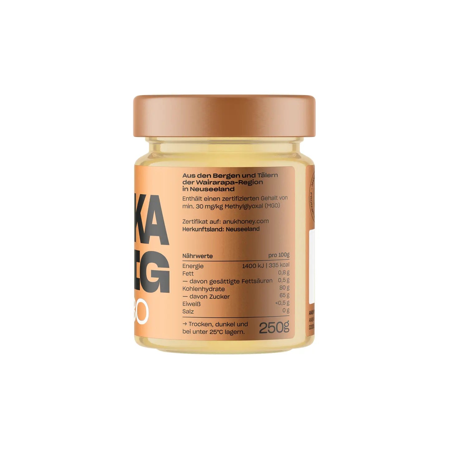 Miere de Manuka MGO30, 150gr Anuk