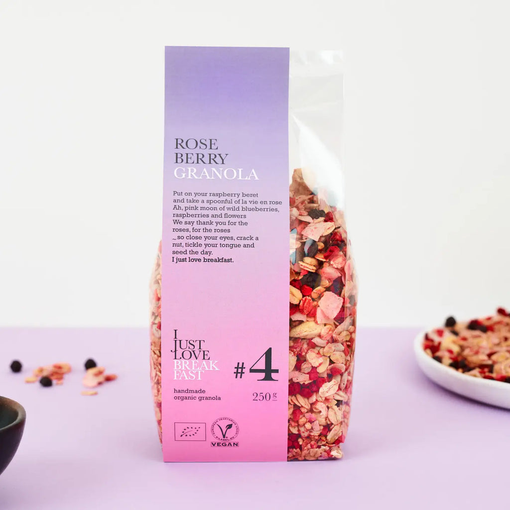 #4 Granola cu trandafiri și fructe de pădure, 250gr I Just Love Breakfast