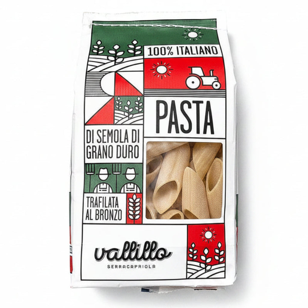 Smooth Pennoni - Paste artizanale italiene 100%, 500gr  Vallillo