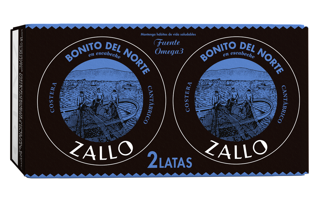 Ton alb Bonito del Norte în sos murat, pachet dublu 65gr/buc Zallo