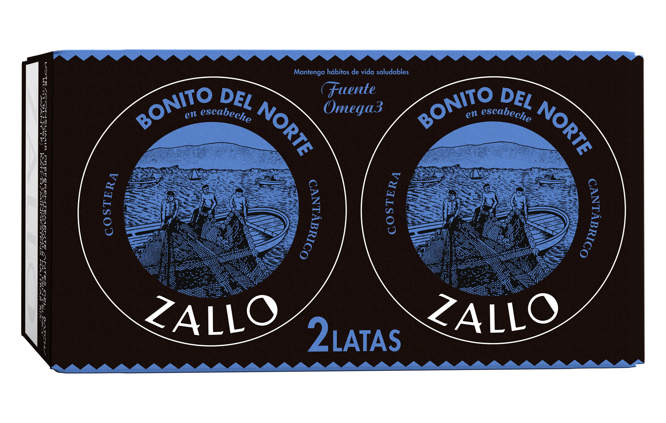 Ton alb Bonito del Norte în sos murat, pachet dublu 65gr/buc Zallo