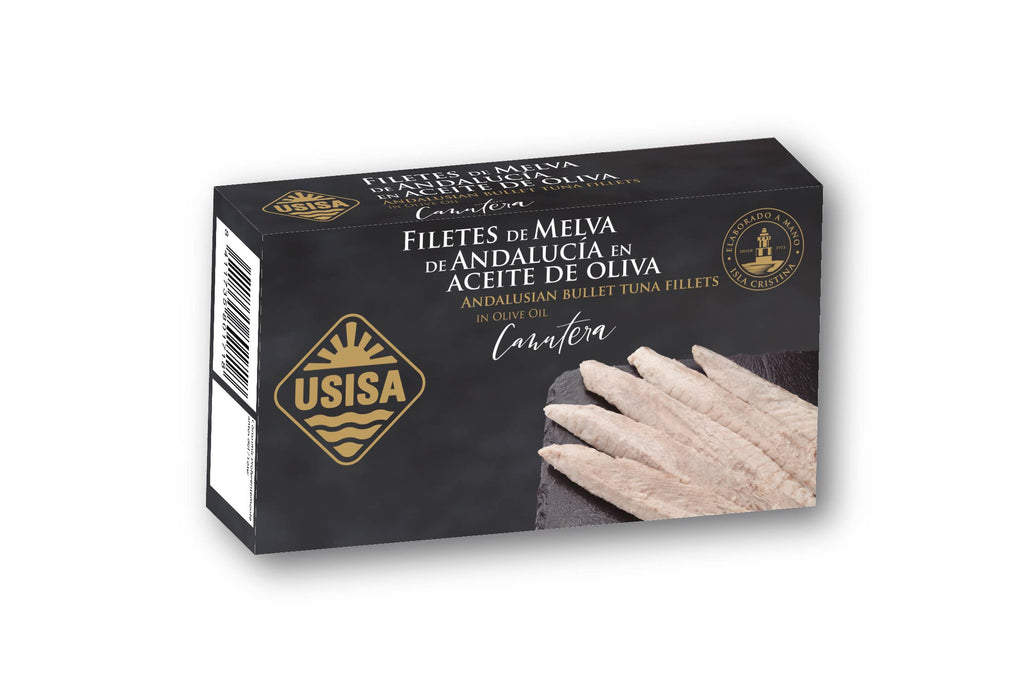 Fileuri de Melva „Canutera” din Sud în ulei de măsline, 80gr USISA