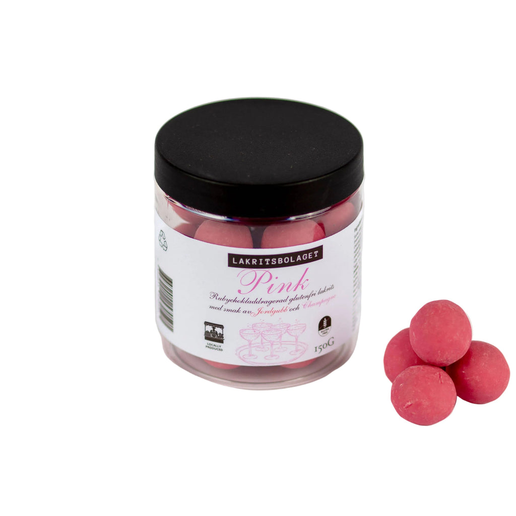 ȘAMPANIE ROZ | Fără gluten cu căpșuni și șampanie, 150gr Lakritsbolaget
