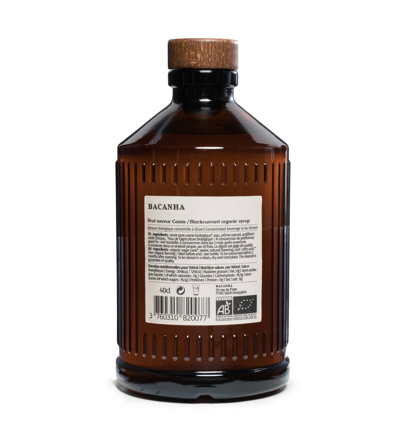 Sirop de coacăze negre crude - Organic. 400ml Bachana