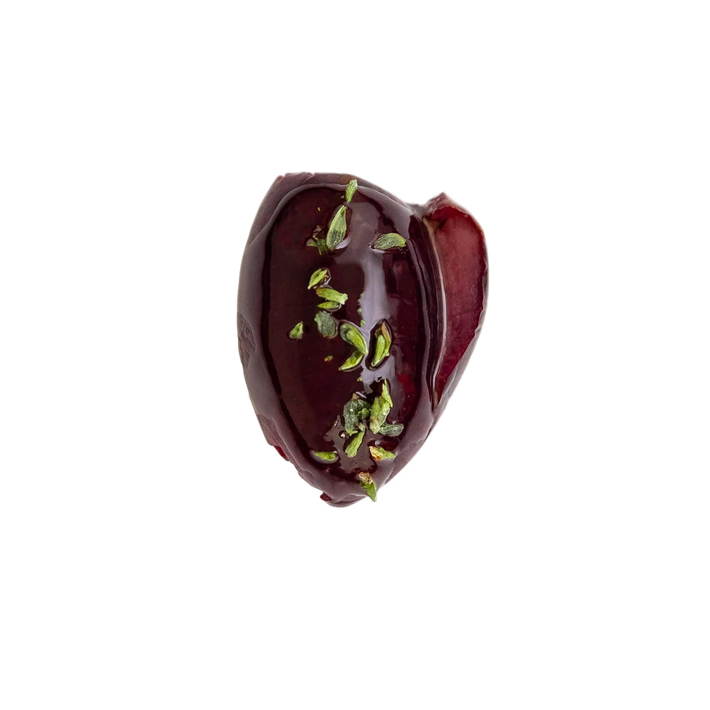Măsline Kalamata negre bio, cu oregano, 170gr O.E.L. - Thalassa