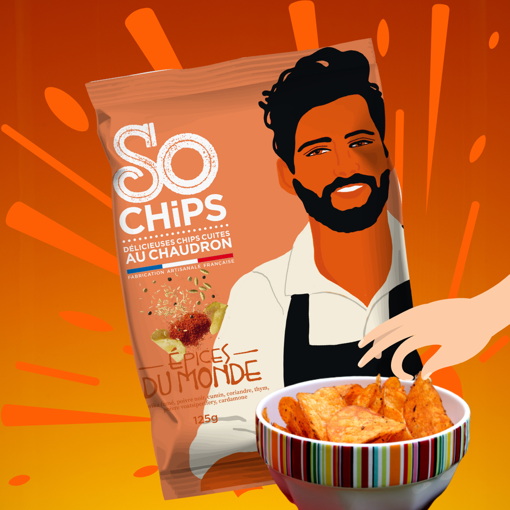 Chipsuri de condimente din întreaga lume, 125gr So Chips