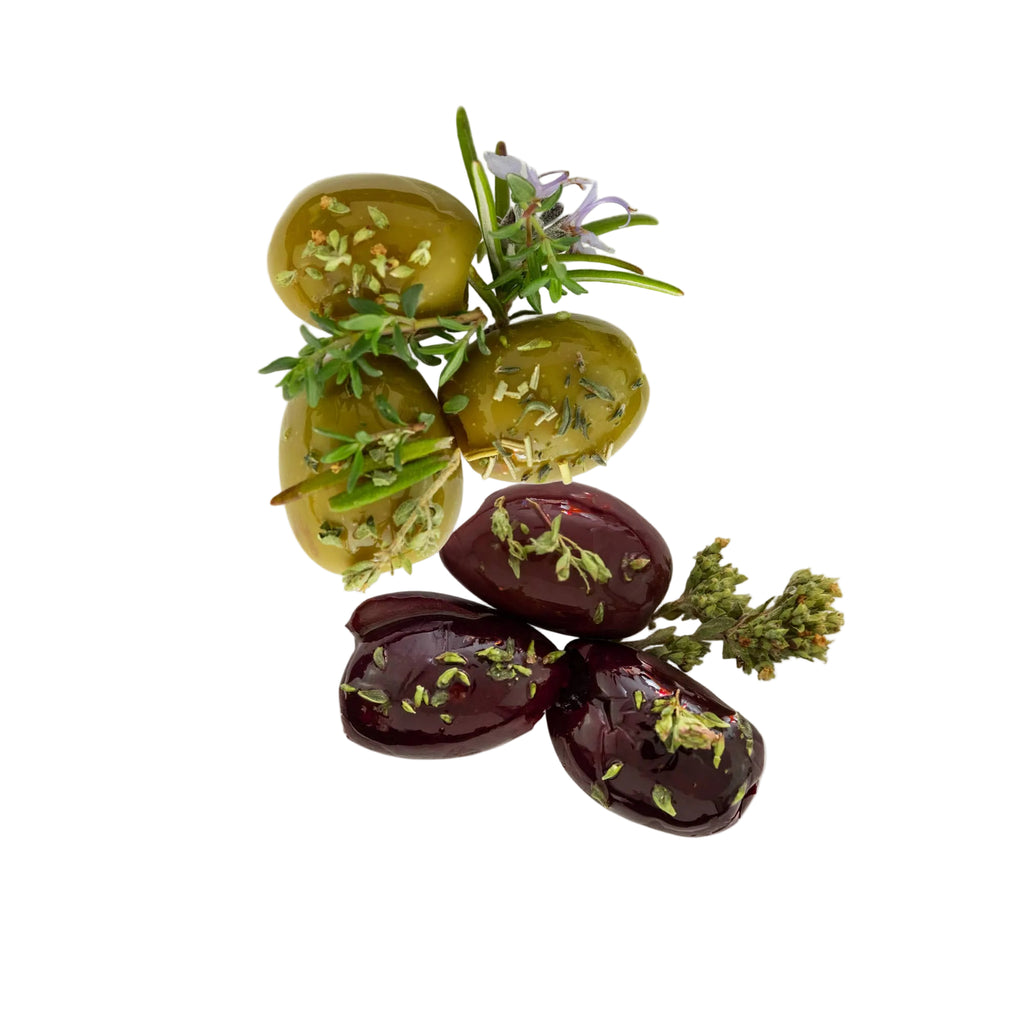 Varianta mix OeLive măsline organice cu marinadă de ierburi, 170gr O.E.L. - Thalassa