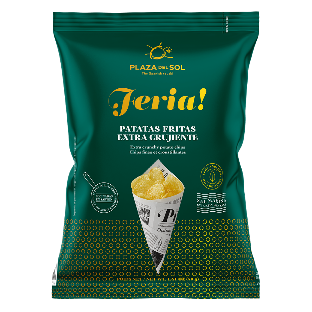 Chipsuri de cartofi Feria! (Extra crocante) 40gr Plaza del Sol