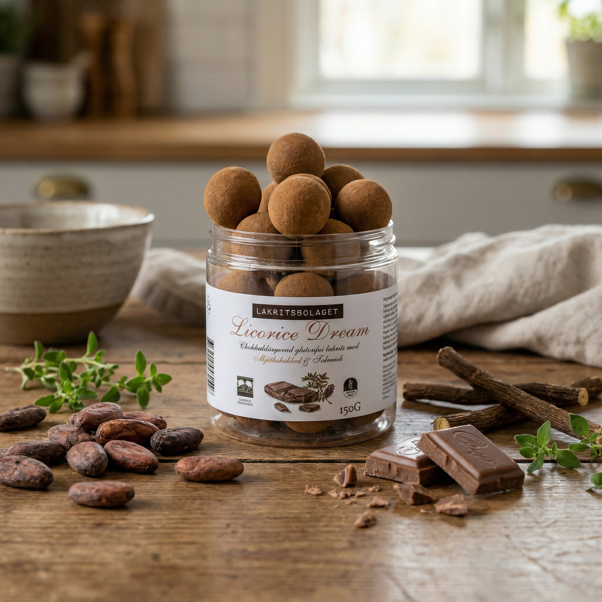 VISUL CU LEMN DULCE | Lemn dulce și ciocolată cu lapte fără gluten, 150gr Lakritsbolaget