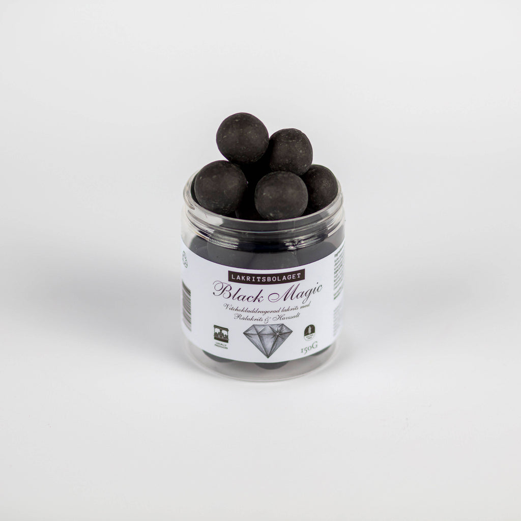 MAGIE NEAGRĂ | Licorice crudă și sare de mare fără gluten, 150gr Lakritsbolaget