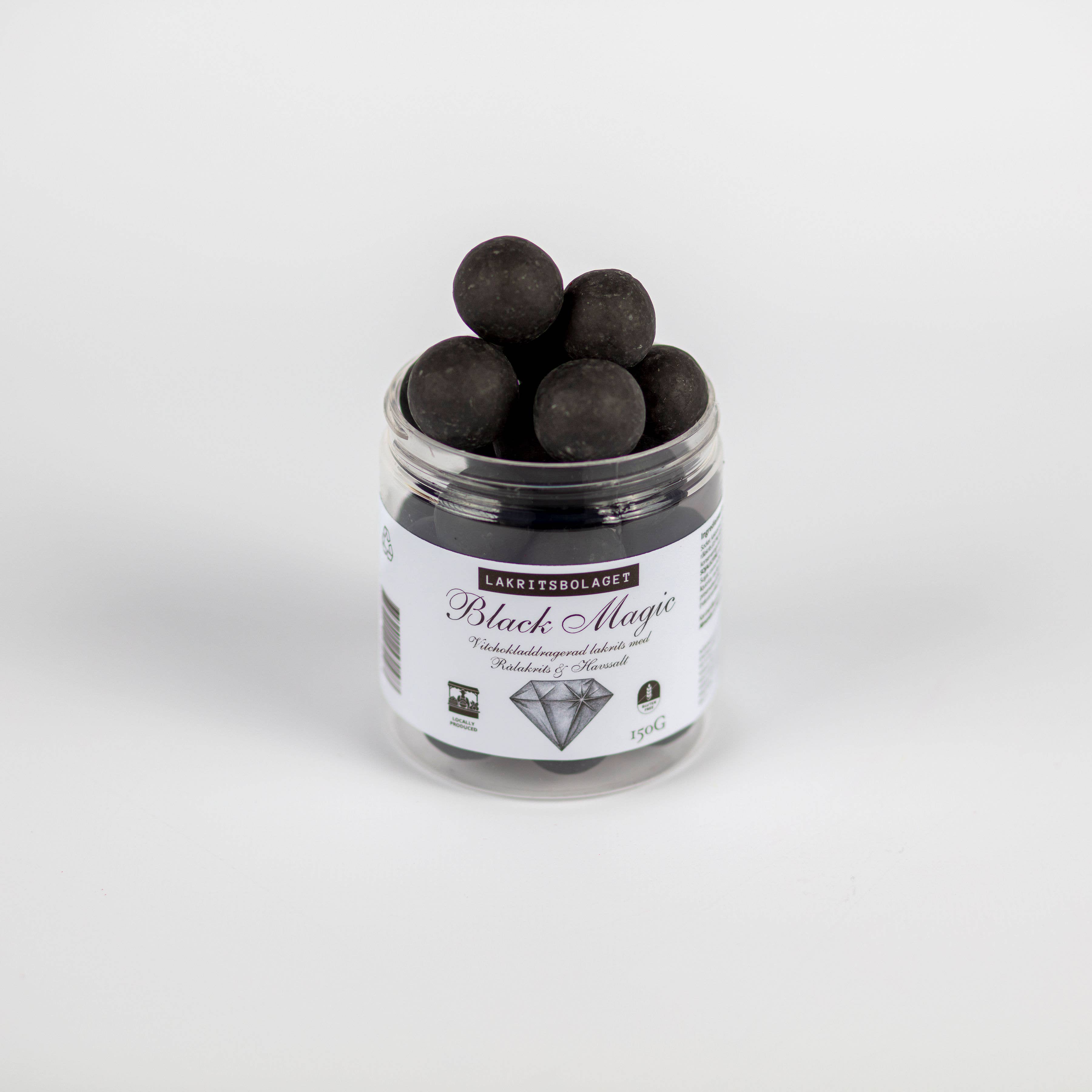 MAGIE NEAGRĂ | Licorice crudă și sare de mare fără gluten, 150gr Lakritsbolaget