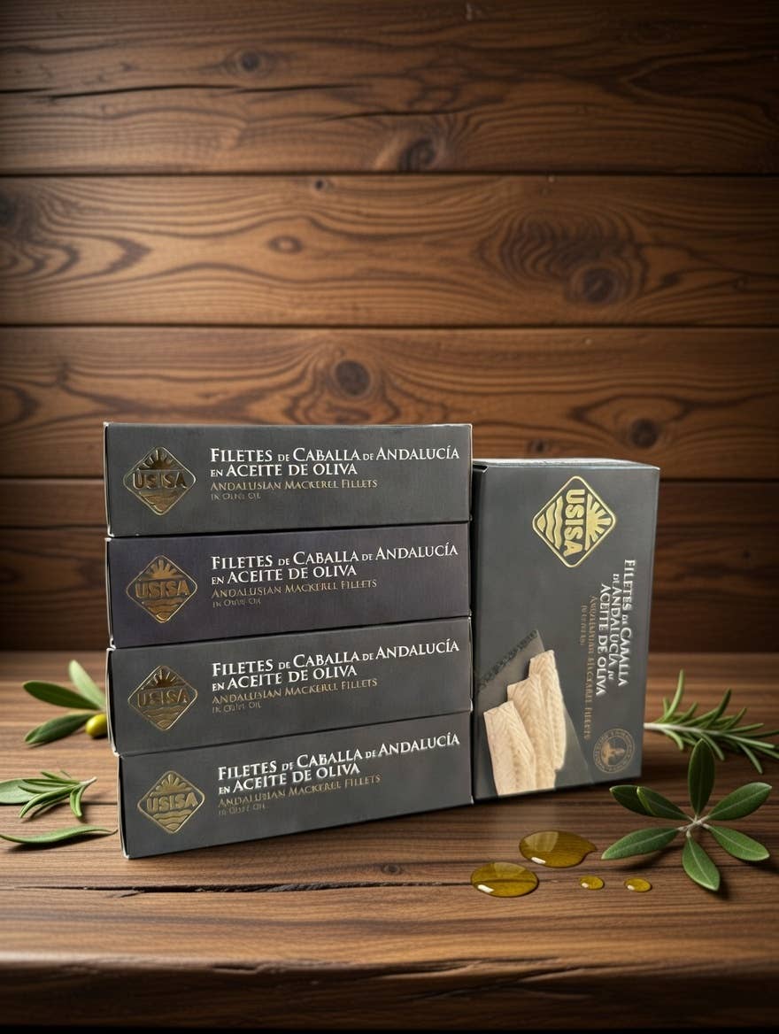Fileuri de macrou sudic în ulei de măsline, 80gr USISA