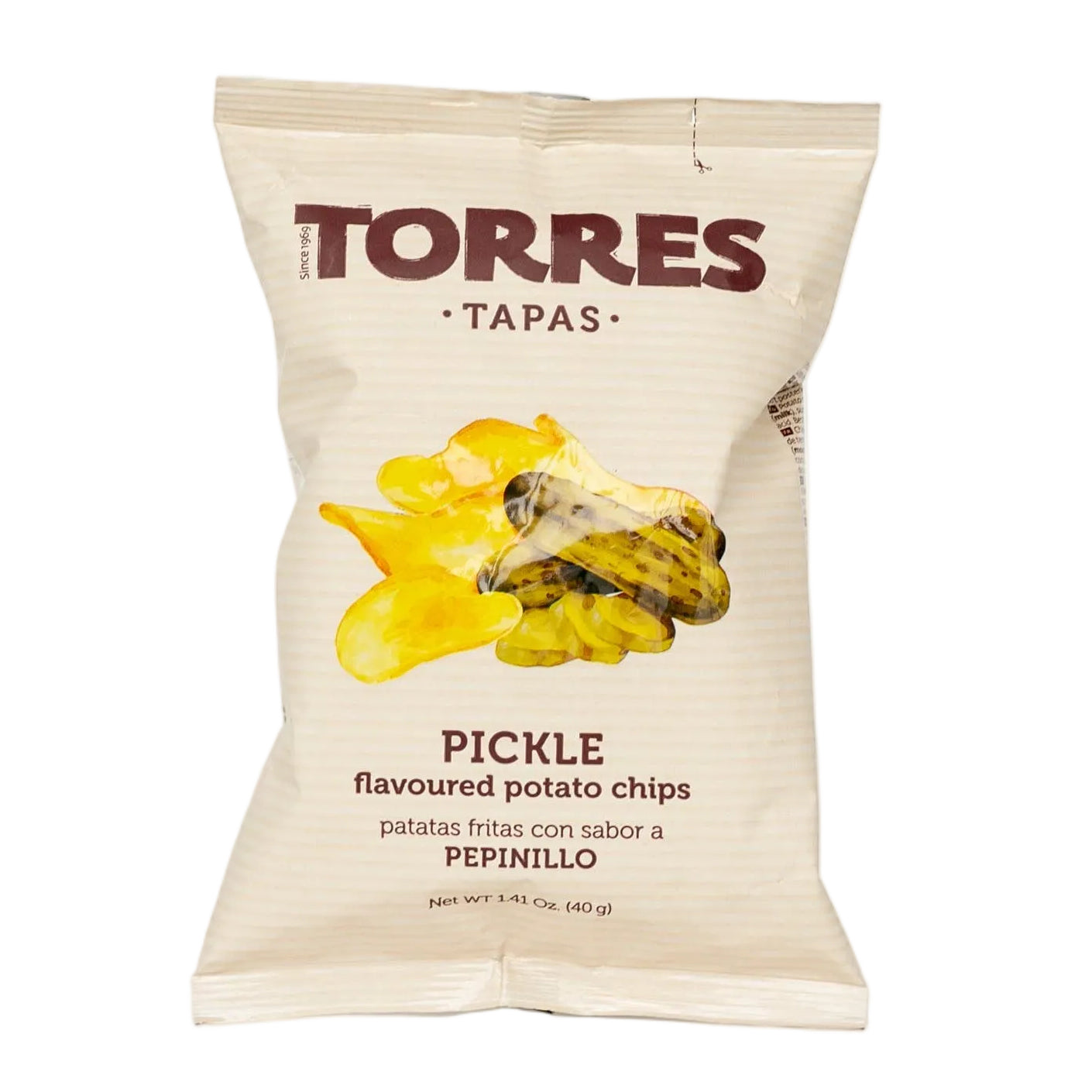 Chipsuri cu gust de castraveți, 40gr Torres