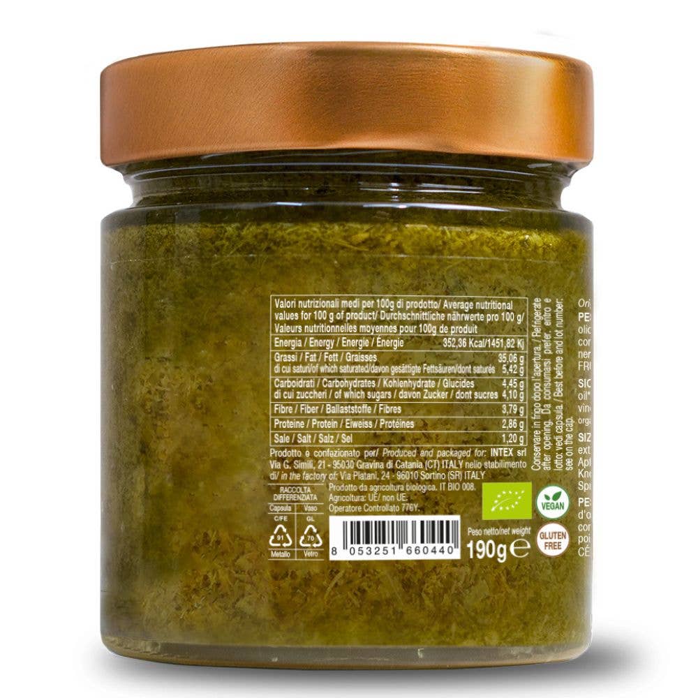 Pesto organic cu busuioc sicilian, 190gr Convivia