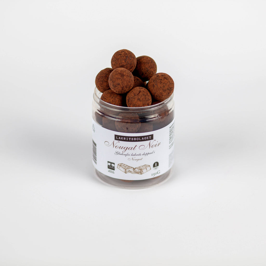 NOUGAT NOIR | Lemn dulce fără gluten cu nuga și cacao, 150gr Lakritsbolaget