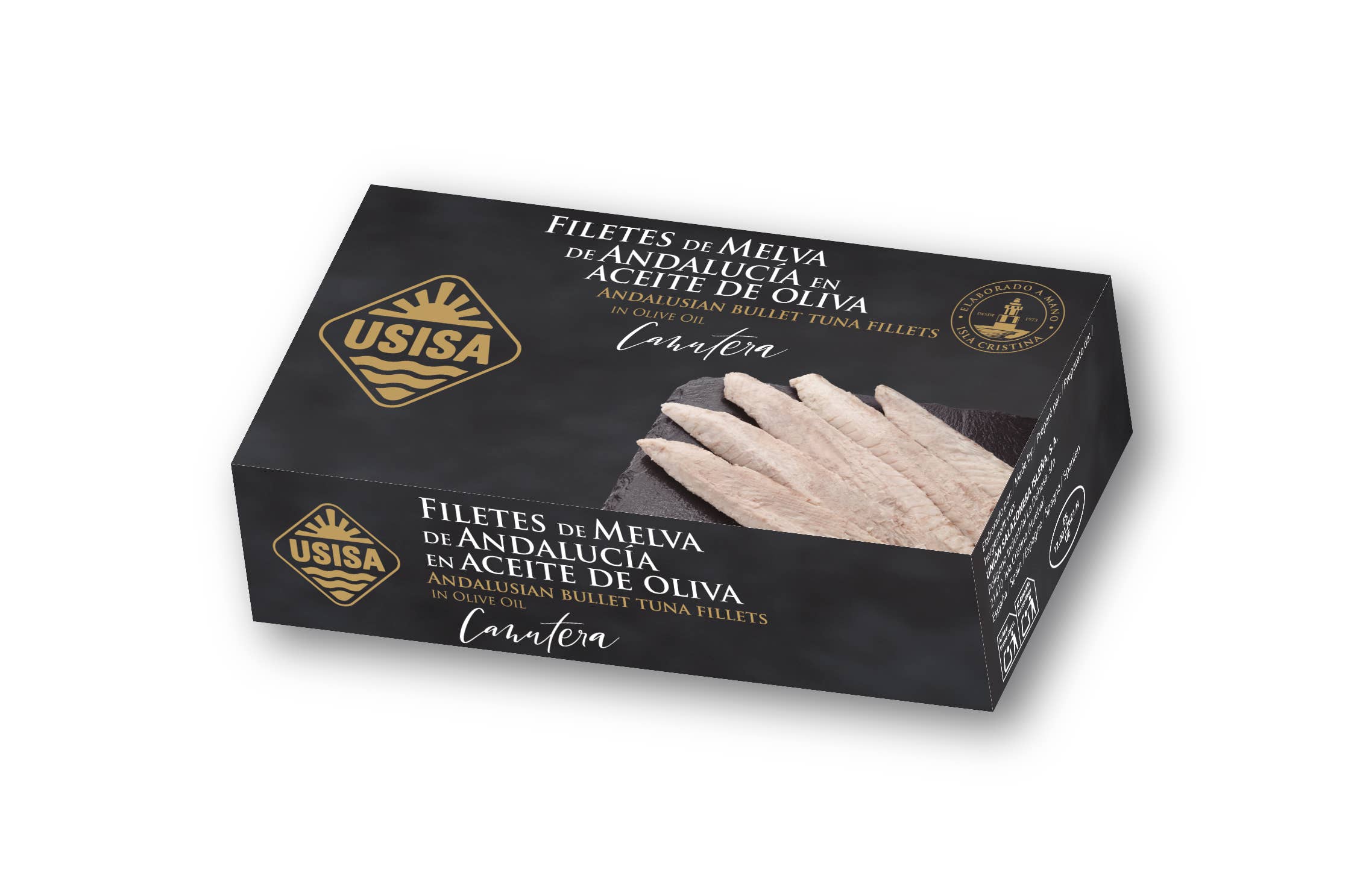Fileuri de Melva „Canutera” din Sud în ulei de măsline, 80gr USISA