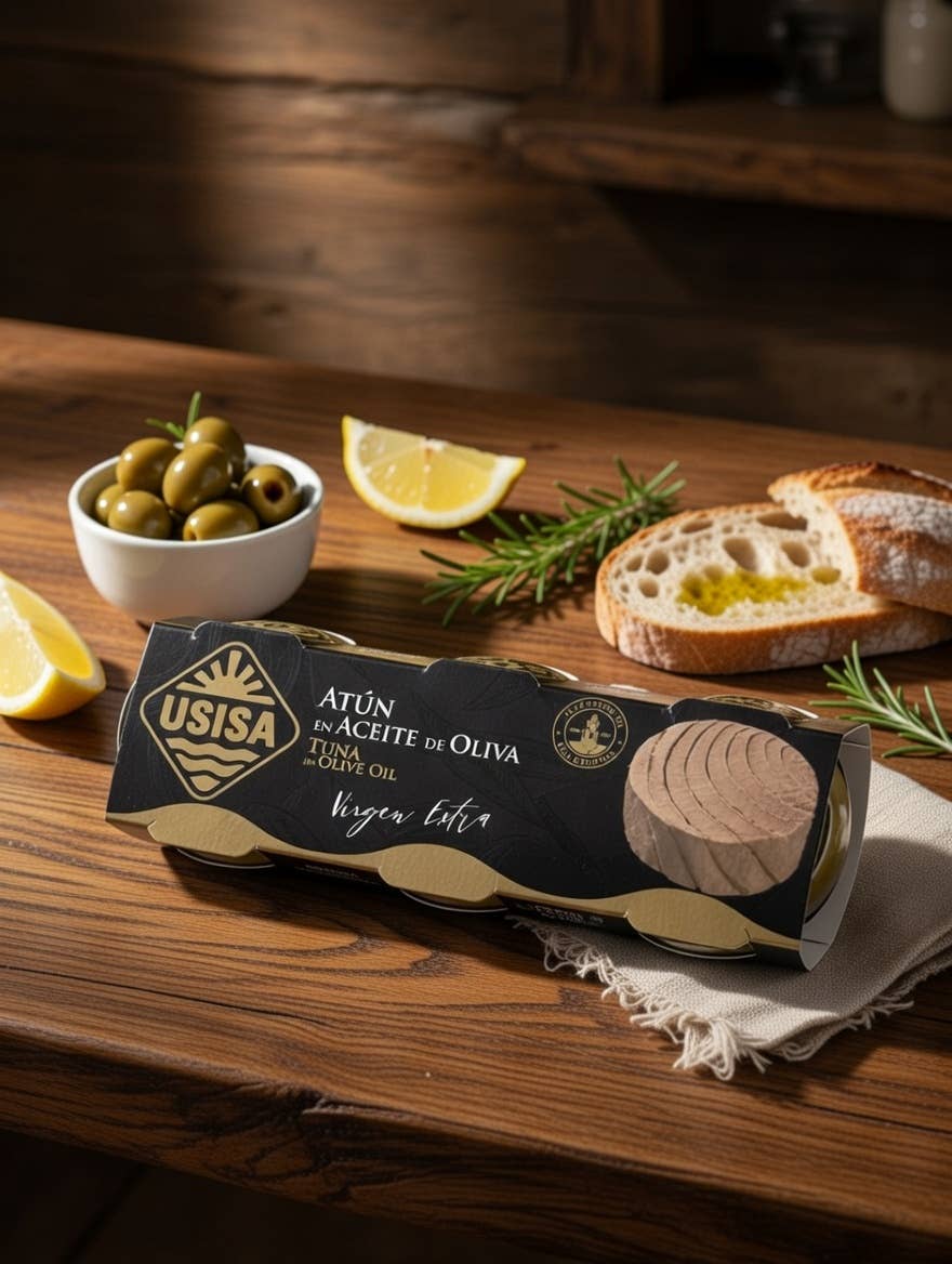 Ton în ulei de măsline extravirgin, pachet 3x52gr (156g) USISA