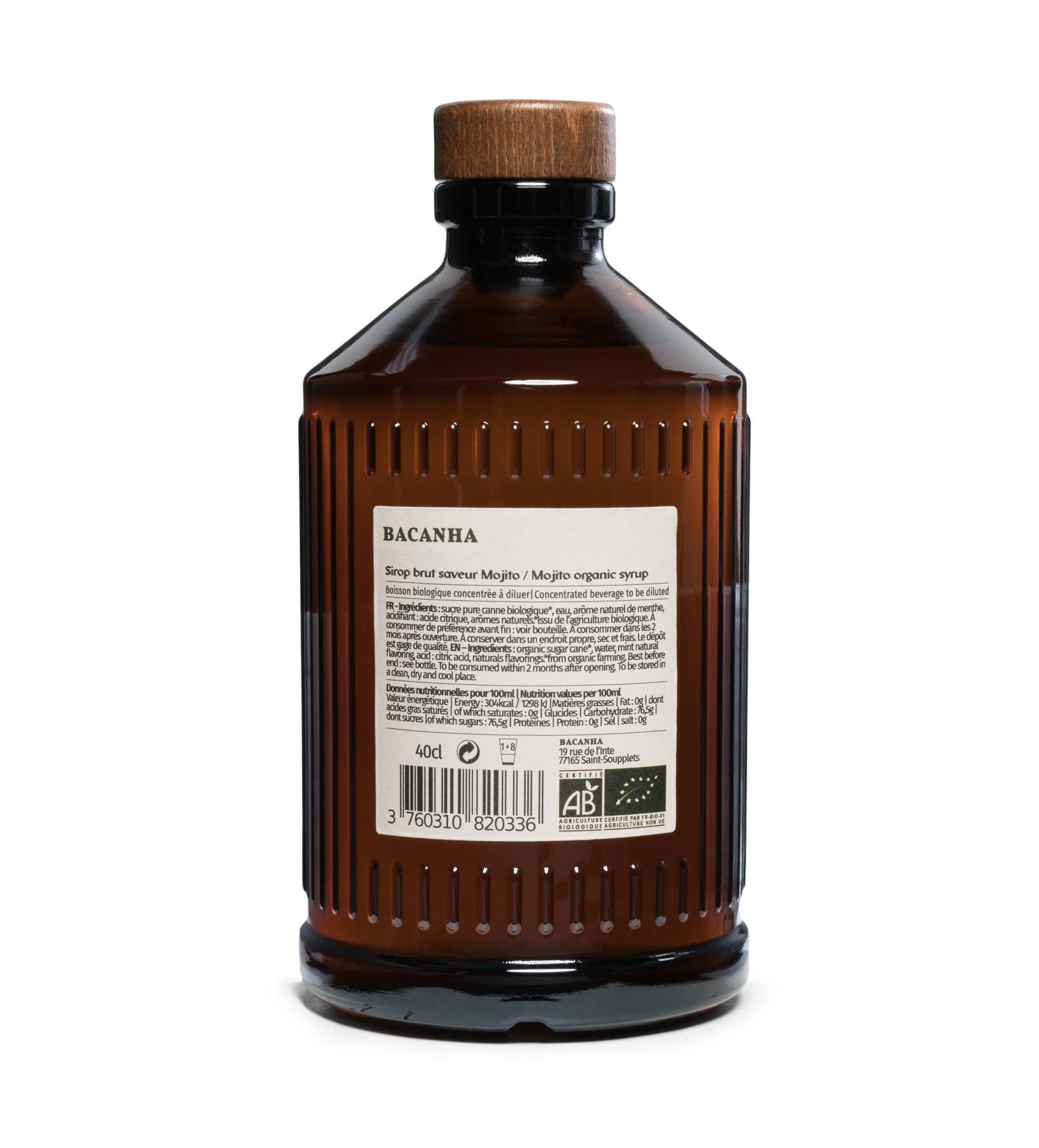 Sirop de Mojito crud - Organic, 400ml Bachana
