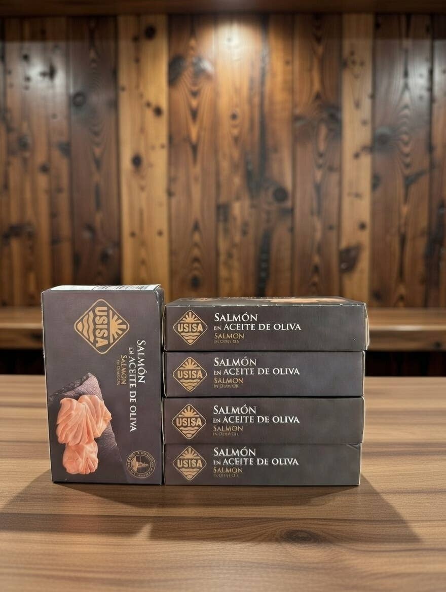 Somon în ulei de măsline, 60gr USISA