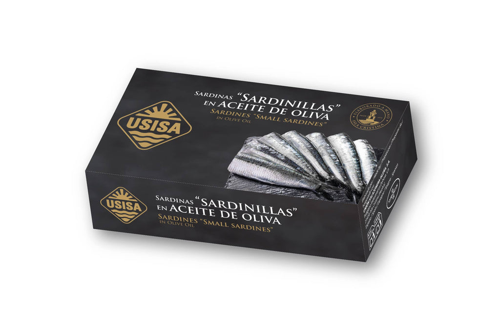 Sardine mici de coastă în ulei de măsline, 80gr USISA