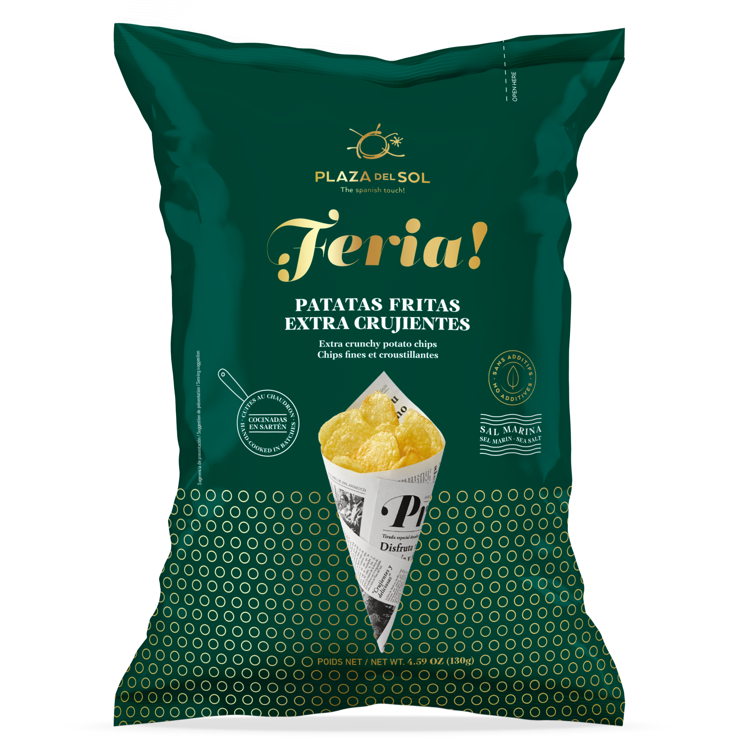 Feria de chipsuri de cartofi! (Extra crocant), 130gr Plaza del Sol