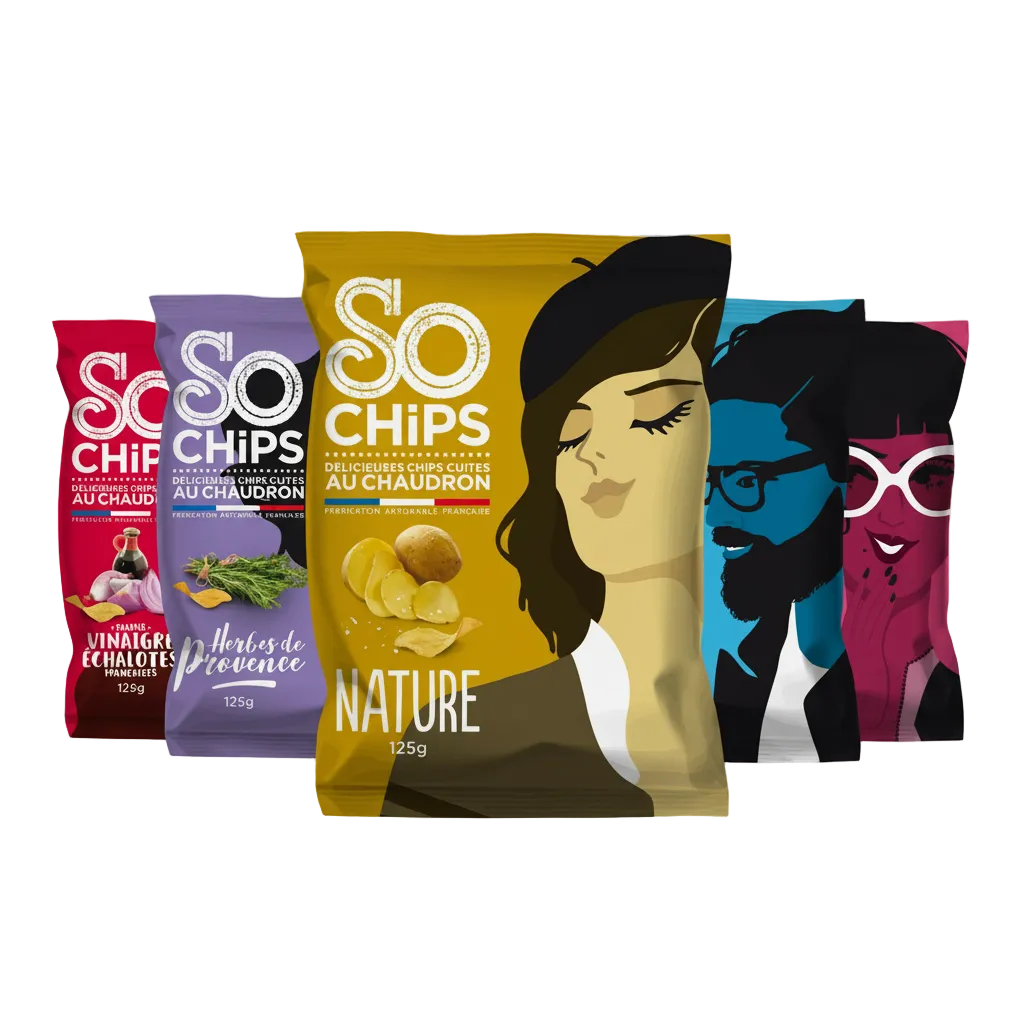 Pachet de chipsuri Cele mai bine vândute, 5 rețete a 125gr So Chips