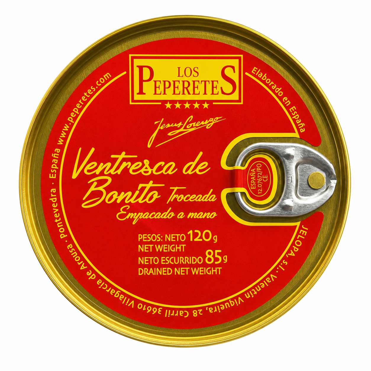 Burtă  de ton tăiată, 120gr Los Peperetes