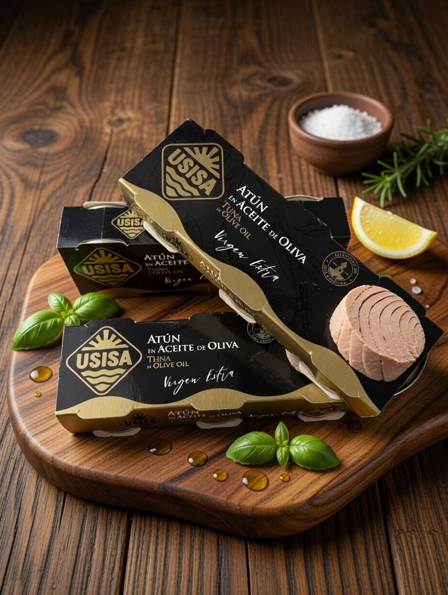 Ton în ulei de măsline extravirgin, pachet 3x52gr (156g) USISA