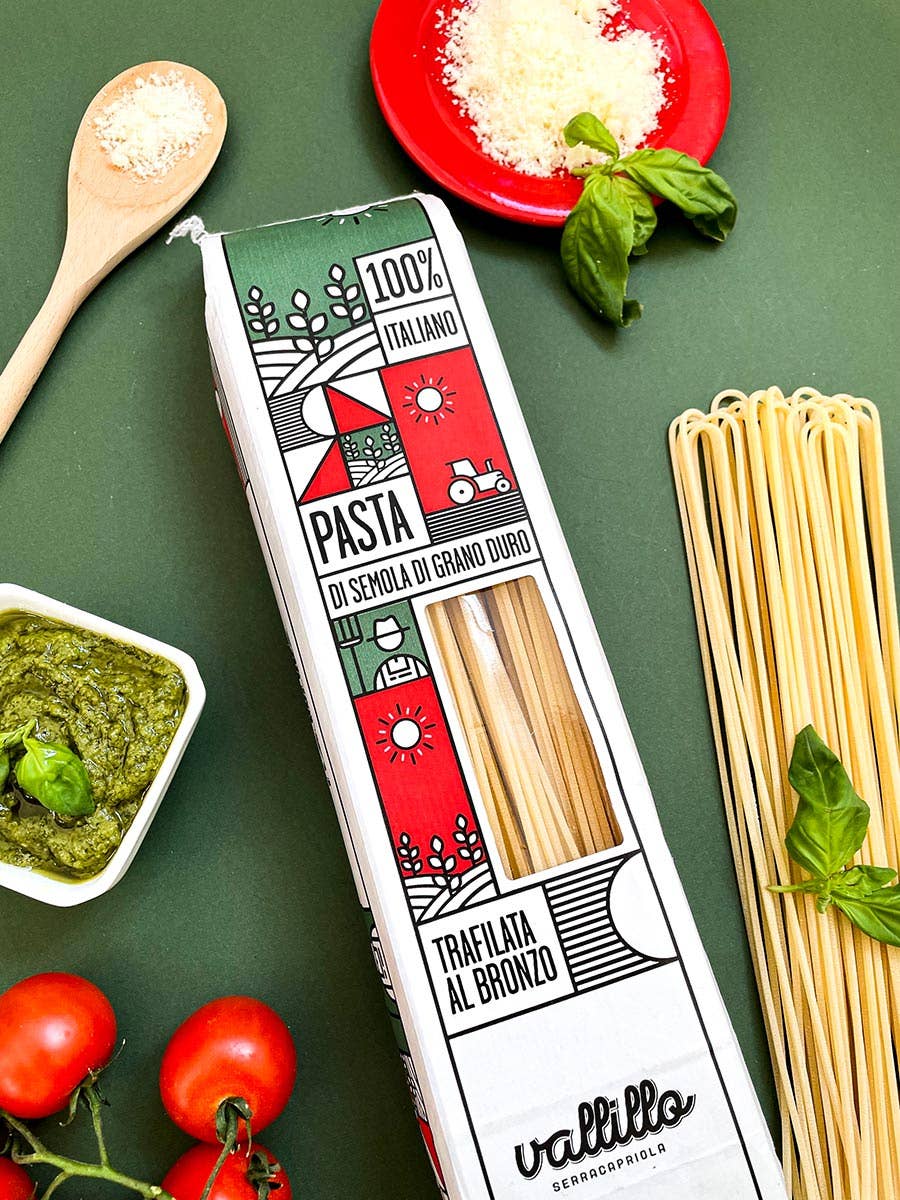 Spaghete pătrate - Paste artizanale 100% italiene, 500gr Vallillo
