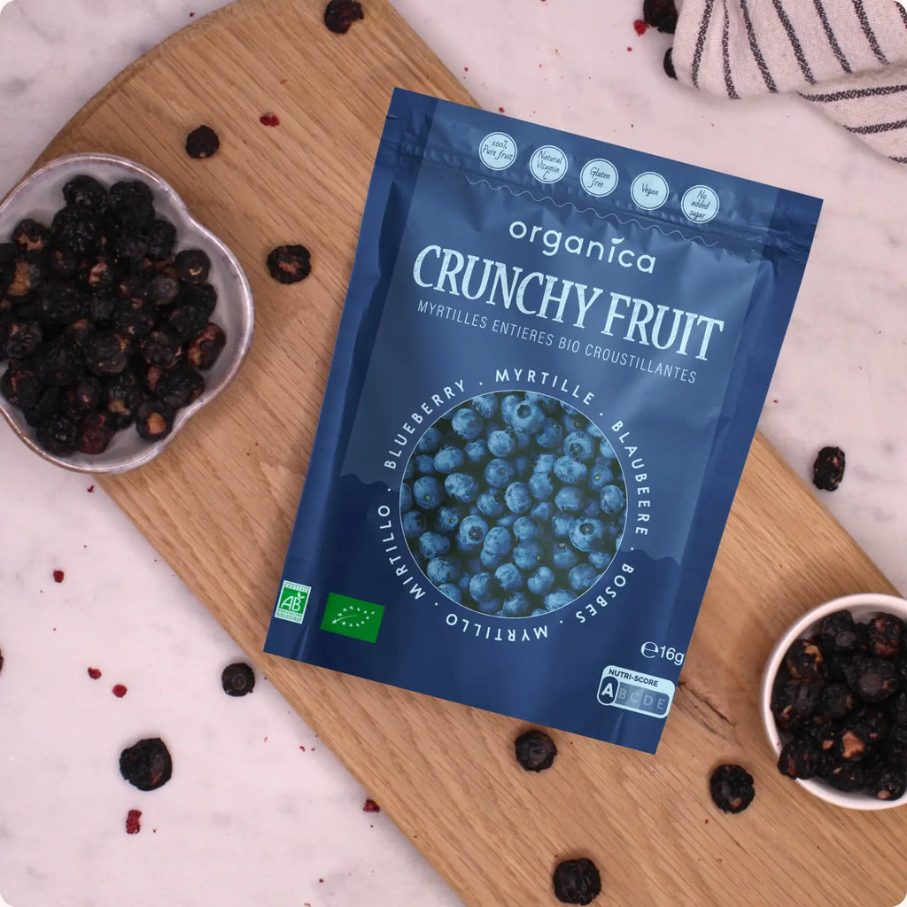 Afine liofilizate organice 100% fructe pure, 16gr Organica Food
