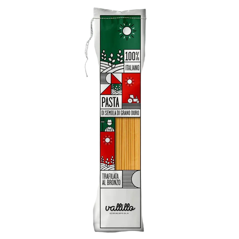 Spaghete pătrate - Paste artizanale 100% italiene, 500gr Vallillo