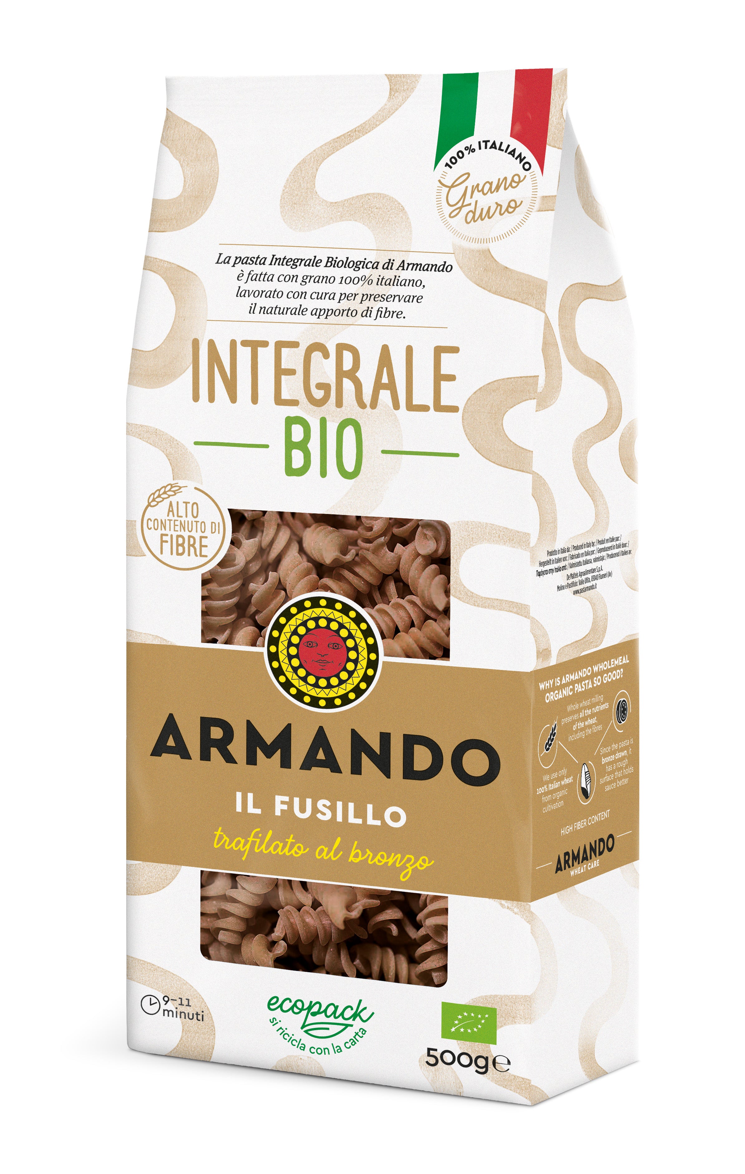 Paste Il Fusillo Integrale Bio, 500 gr - Armando