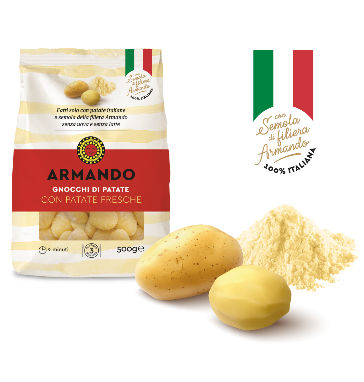 Paste Gnocchi Di Patate Premium, 500 gr - Armando
