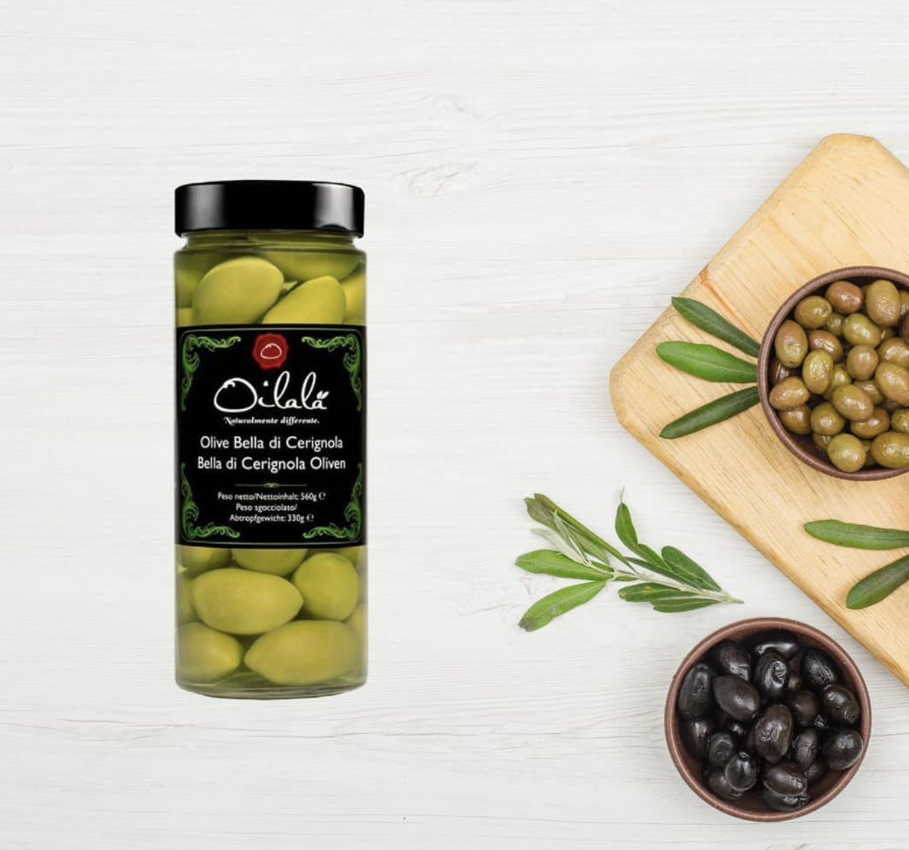 Masline Bella di Cerignola, 560 gr - Oilala