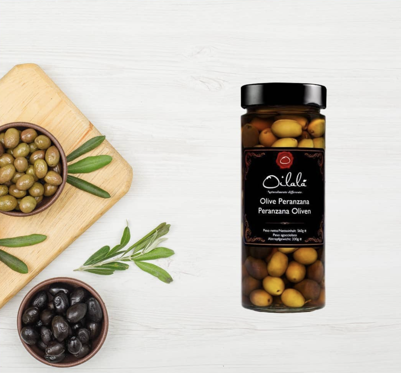 Măsline în saramură Peranzana, 560 gr - Oilala