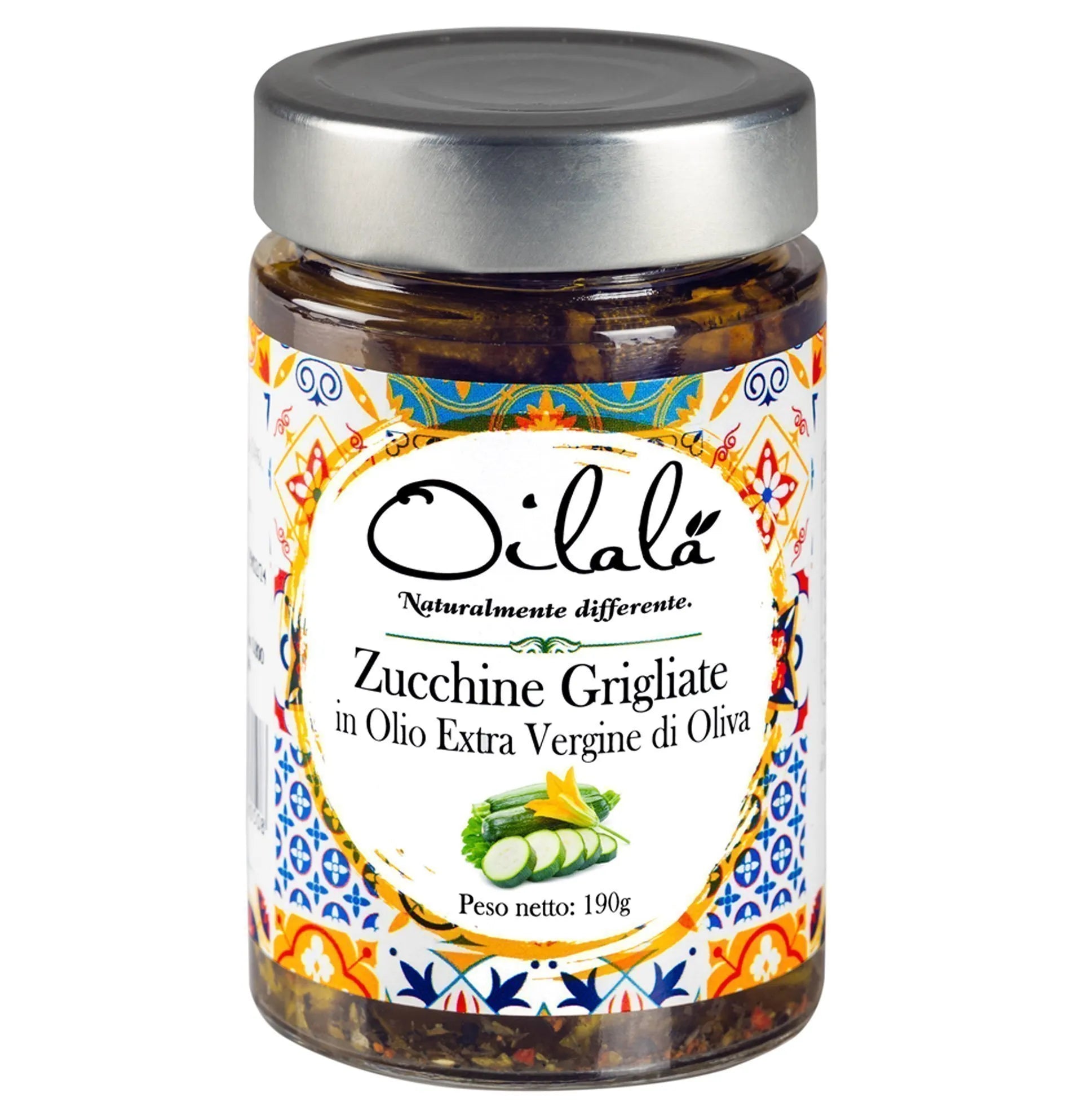 Dovlecei in ulei de masline extravirgin, 190 gr - Oilala