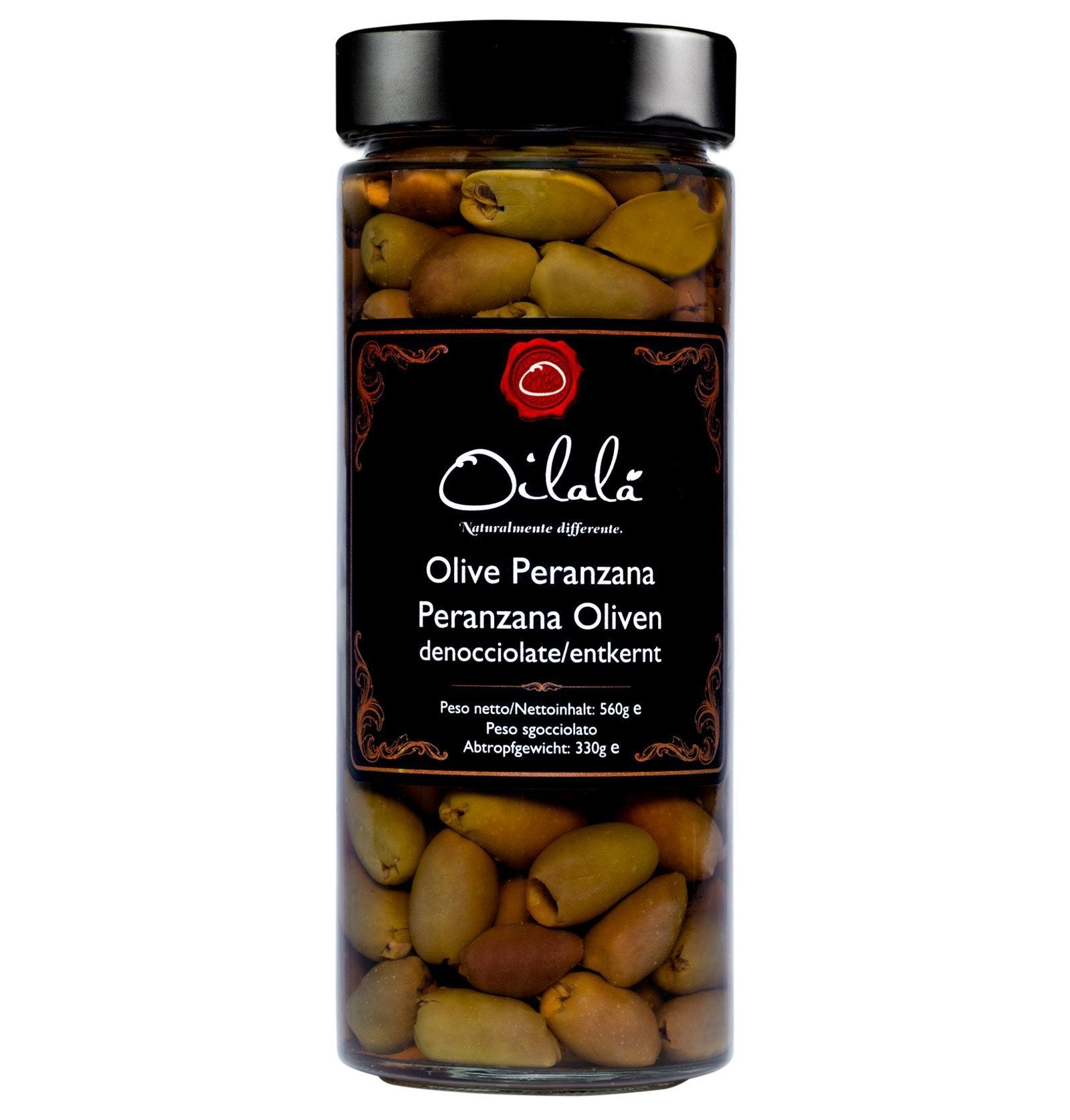 Măsline Peranzana fără sâmburi , 560 gr - Oilala