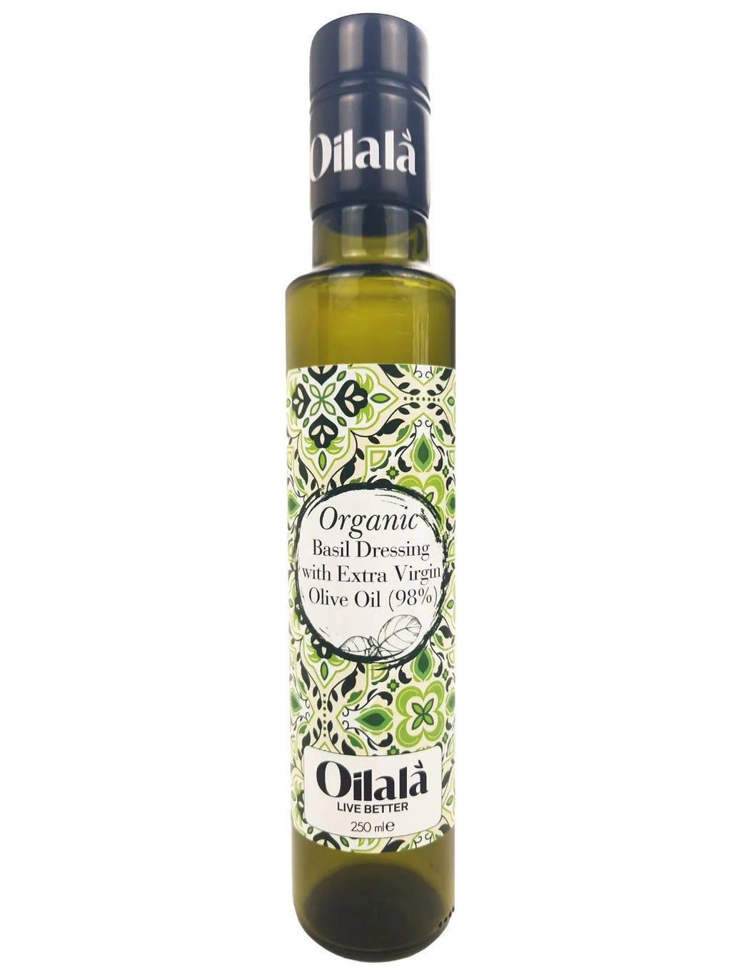 Ulei de măsline extravirgin organic cu aromă de busuioc, 250 ml, Oilalá