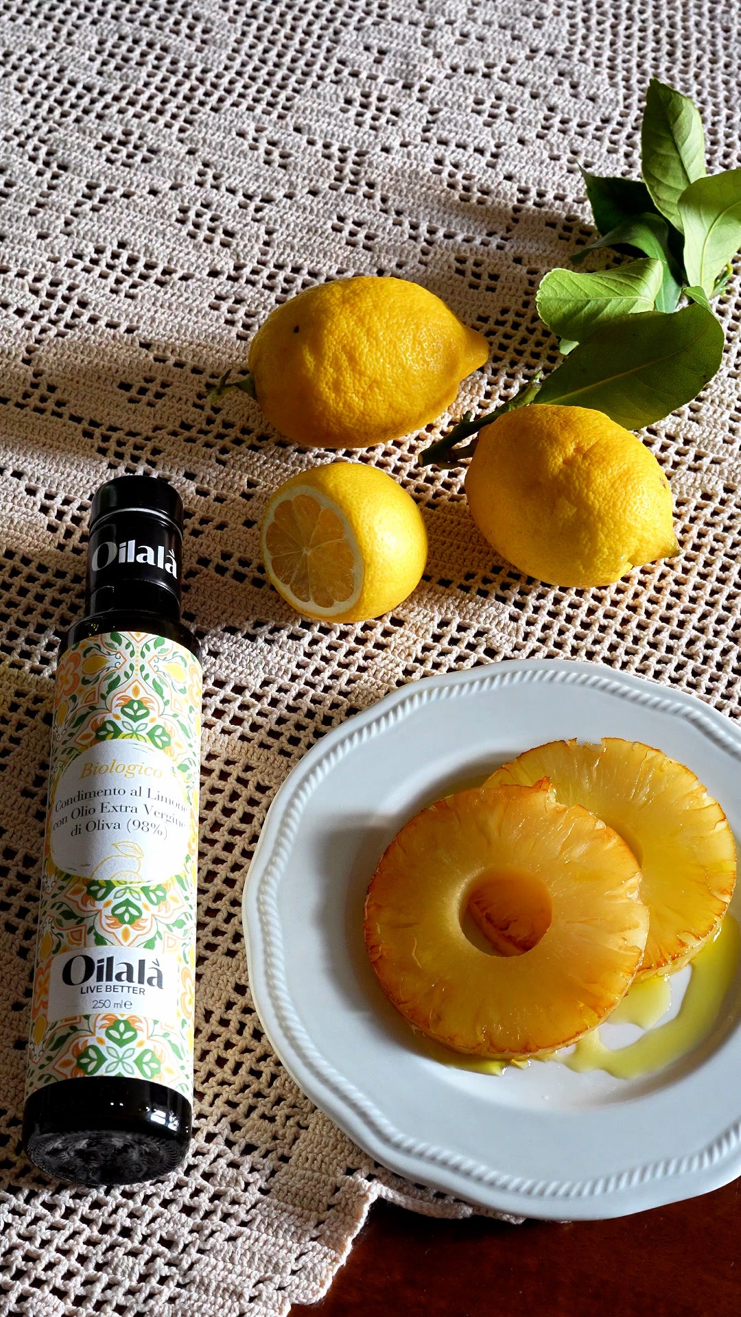 Ulei de măsline extravirgin organic cu aromă de lamaie, 250 ml, Oilalá