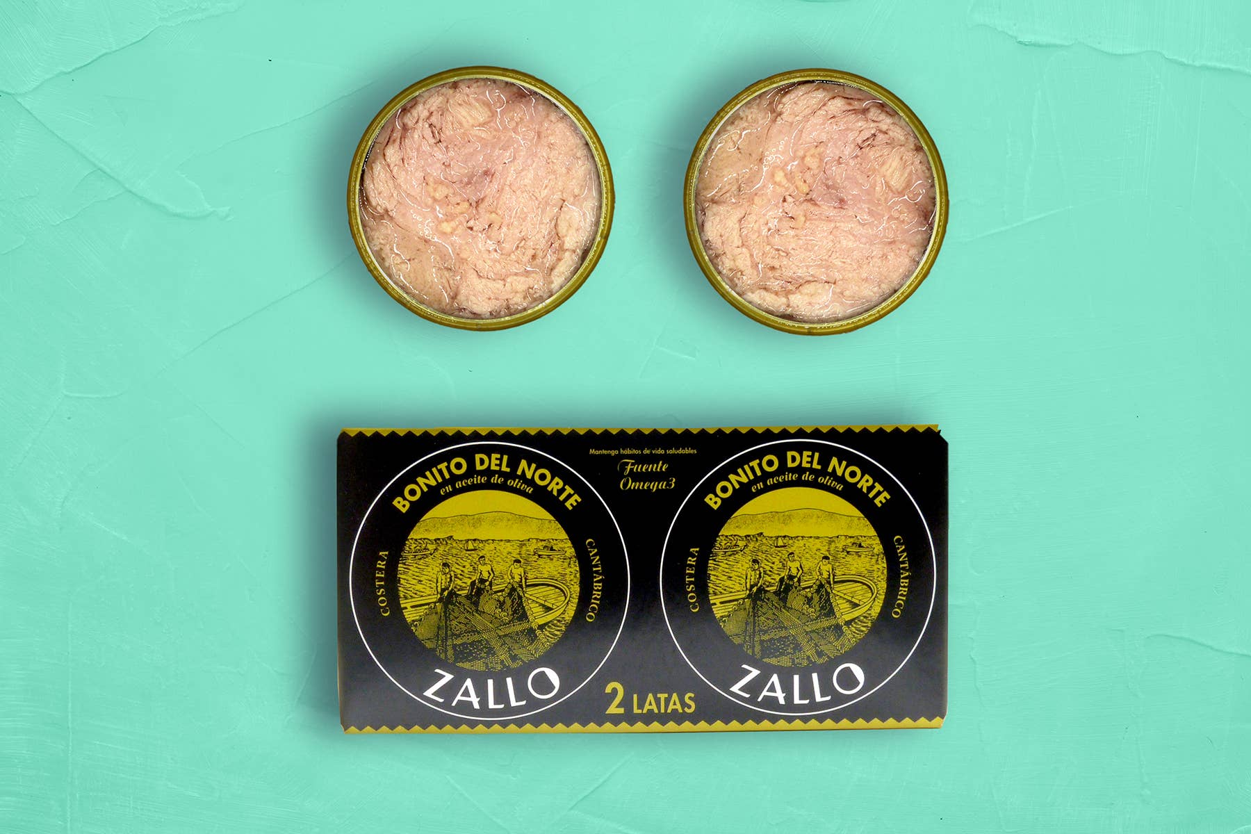Ton alb Bonito del Norte în ulei de măsline, 2x65g ZALLO