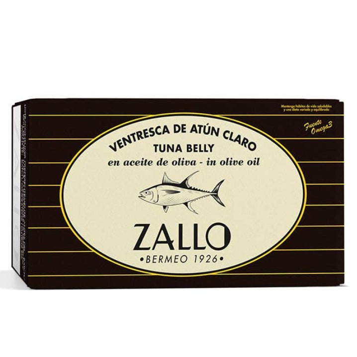 Burtă de ton galben în ulei de măsline, 110gr Zallo