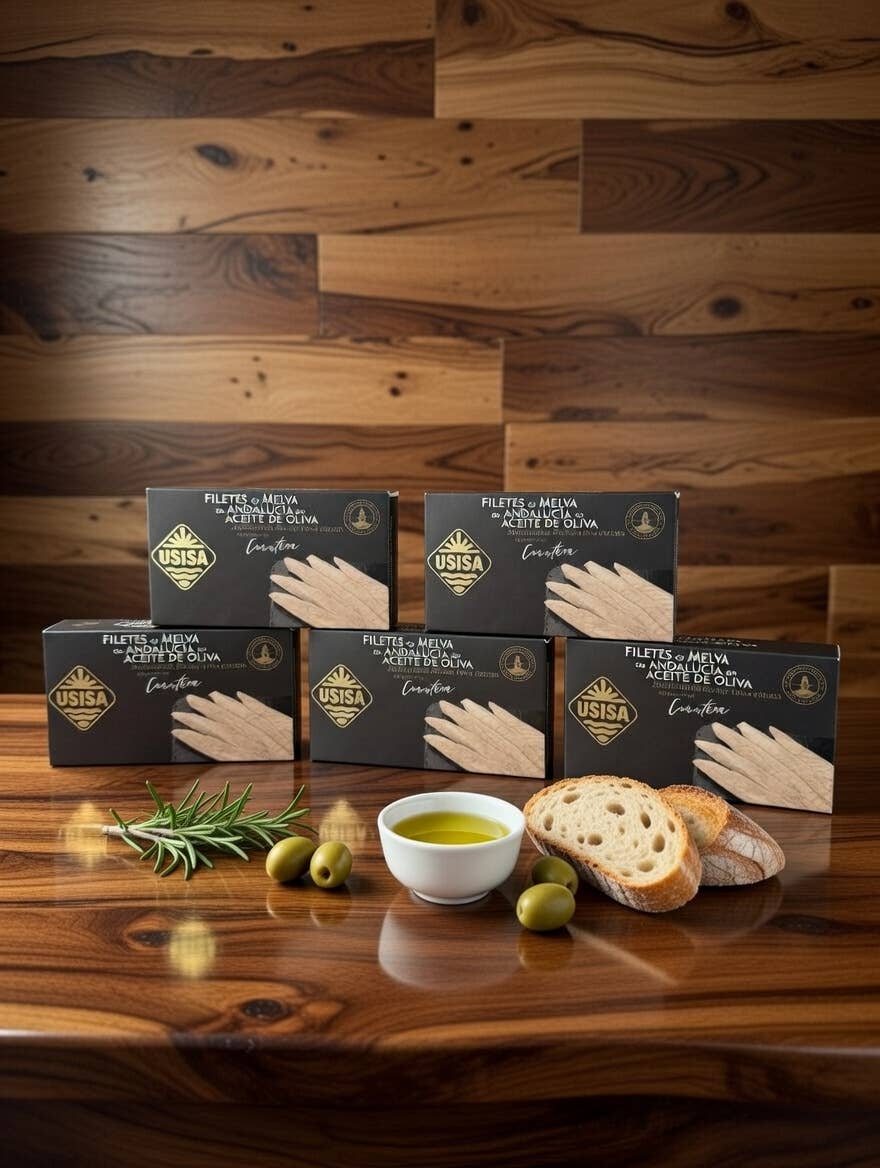 Fileuri de Melva „Canutera” din Sud în ulei de măsline, 80gr USISA