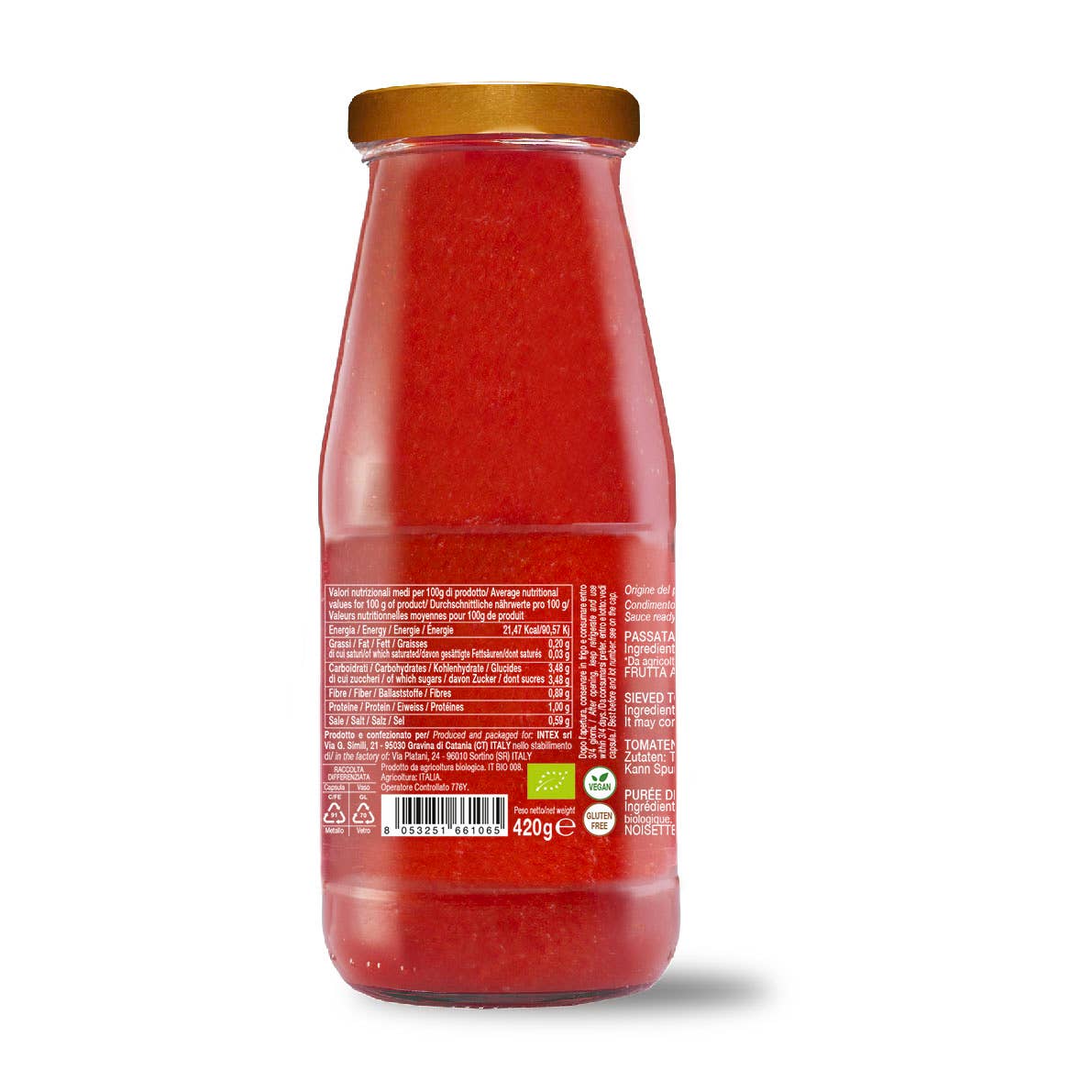 Piure de roșii organic, 420gr  Convivia