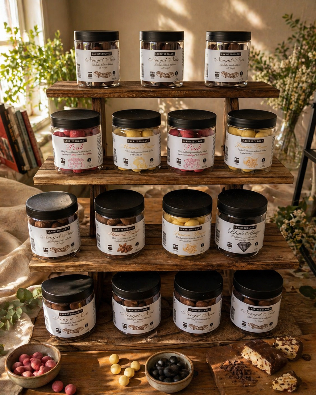NOUGAT NOIR | Lemn dulce fără gluten cu nuga și cacao, 150gr Lakritsbolaget