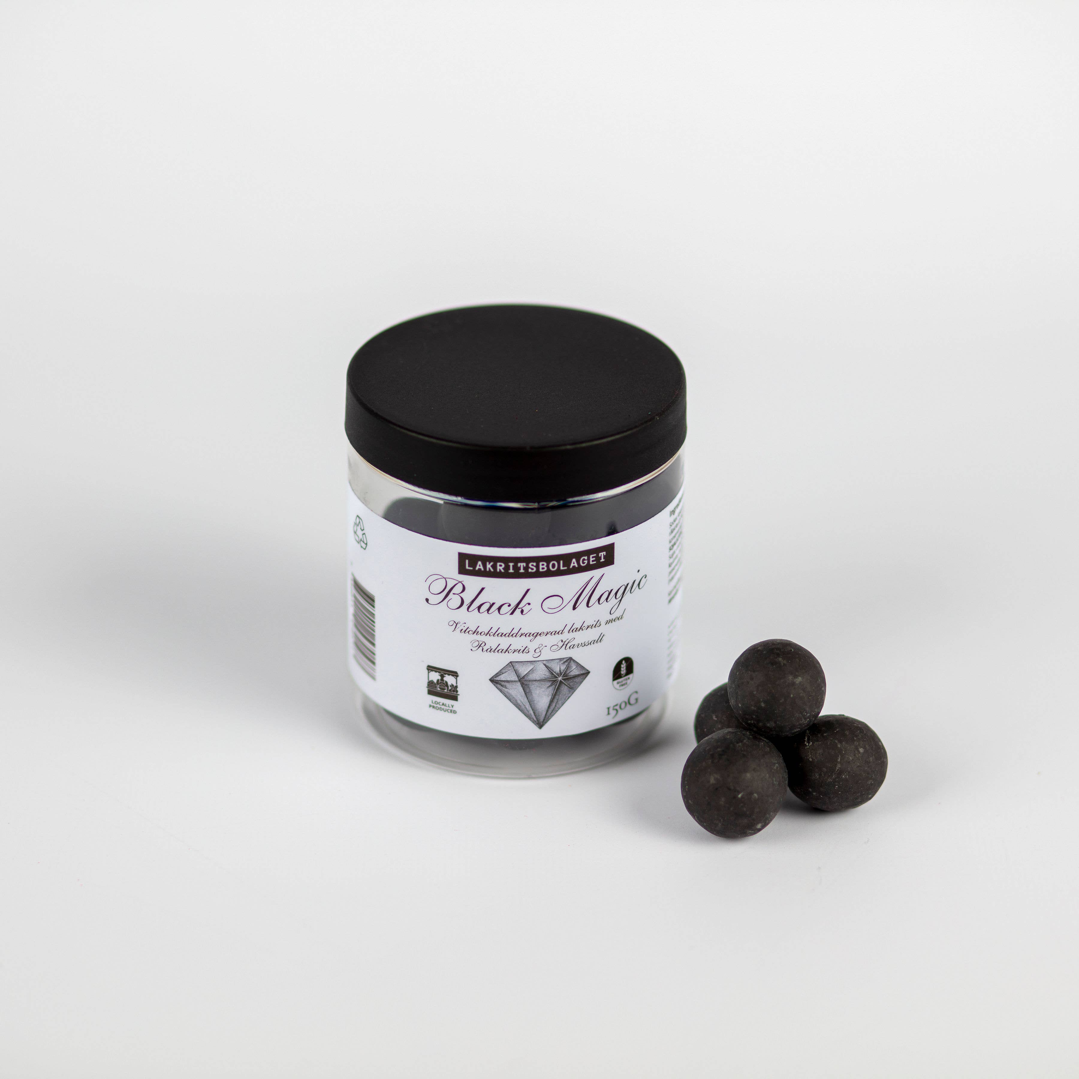 MAGIE NEAGRĂ | Licorice crudă și sare de mare fără gluten, 150gr Lakritsbolaget