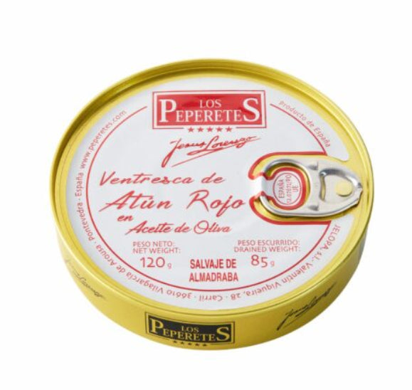 Burtă de ton roșu în ulei de măsline - 120gr Los Peperetes (noutate producător)